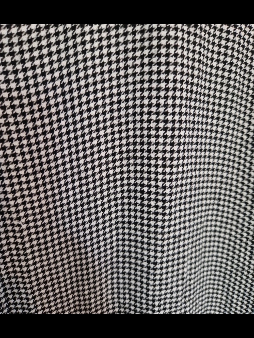 Zara Black and White Micro-Check Long Sleeve Midi Dress - Picture 3 of 4